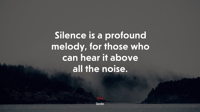 Silence is a profound melody, for those who can hear it above all the noise. | Socrates quote