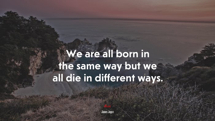 We are all born in the same way but we all die in different ways. | James Joyce quote