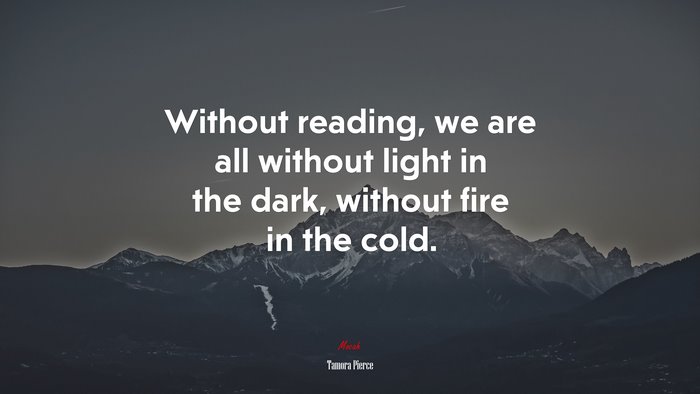 Without reading, we are all without light in the dark, without fire in the cold. | Tamora Pierce quote