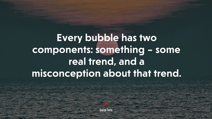 Every bubble has two components: something – some real trend, and a misconception about that trend. | George Soros quote