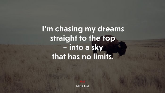 I’m chasing my dreams straight to the top – into a sky that has no limits. | Robert M. Hensel quote