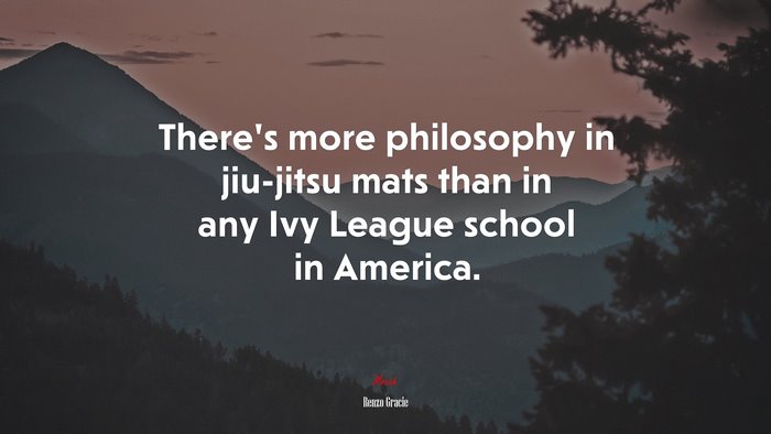 There’s more philosophy in jiu-jitsu mats than in any Ivy League school in America. | Renzo Gracie quote