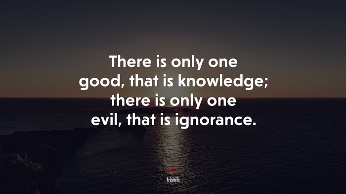 There is only one good, that is knowledge; there is only one evil, that is ignorance. | Aristotle quote