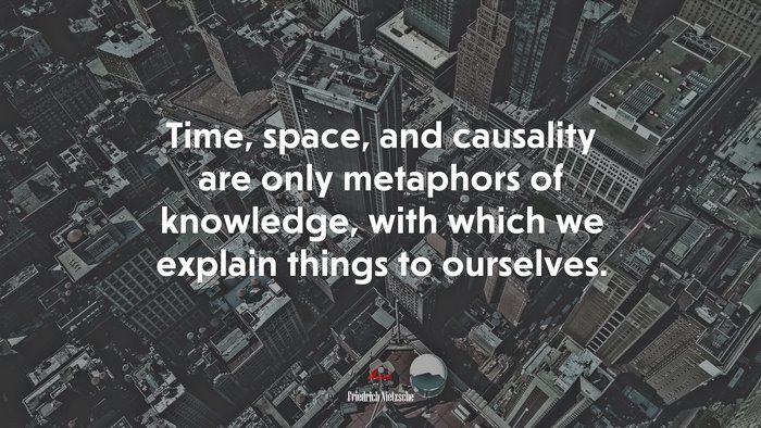 Time, space, and causality are only metaphors of knowledge, with which we explain things to ourselves. | Friedrich Nietzsche quote