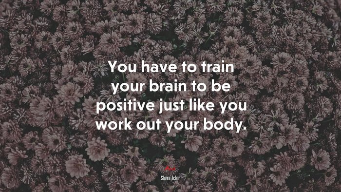 You have to train your brain to be positive just like you work out your body. | Shawn Achor quote