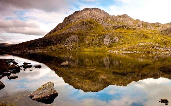 Mountain reflected in a lake