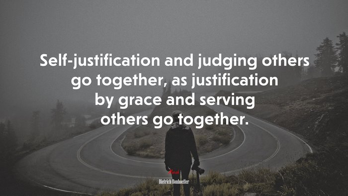 Self-justification and judging others go together, as justification by ...