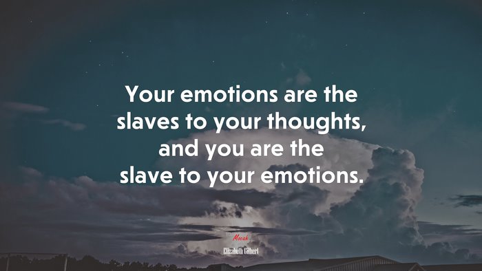 Your emotions are the slaves to your thoughts, and you are the slave to your emotions. | Elizabeth Gilbert quote