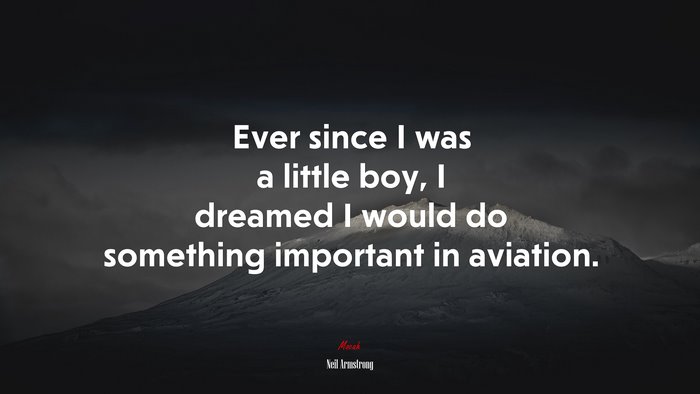 Ever since I was a little boy, I dreamed I would do something important in aviation. | Neil Armstrong quote