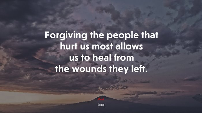 Forgiving the people that hurt us most allows us to heal from the wounds they left. | Lecrae quote