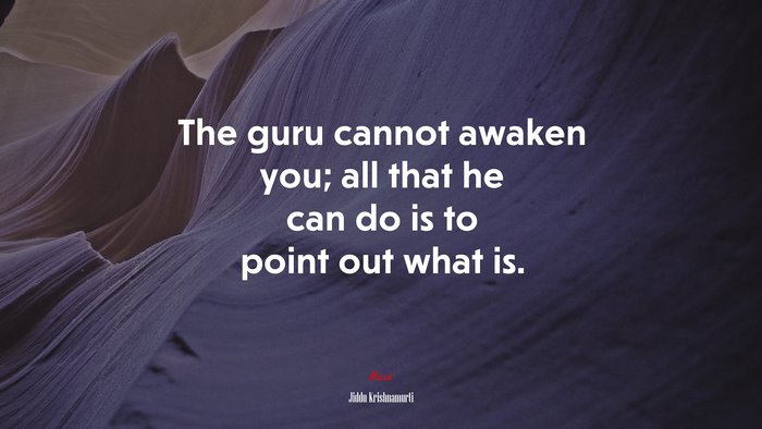 The guru cannot awaken you; all that he can do is to point out what is. | Jiddu Krishnamurti quote