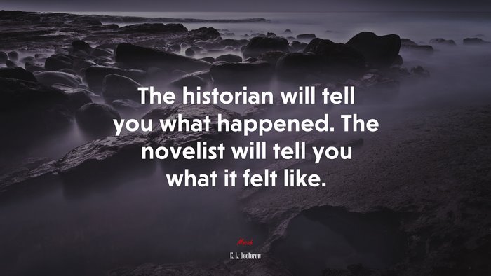 The historian will tell you what happened. The novelist will tell you what it felt like. | E. L. Doctorow quote
