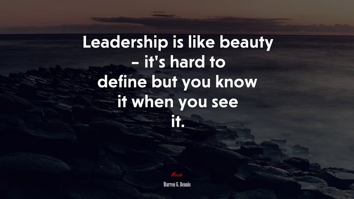 Leadership is like beauty – it’s hard to define but you know it when you see it. | Warren G. Bennis quote