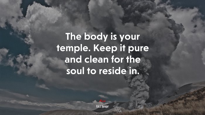 The body is your temple. Keep it pure and clean for the soul to reside in. | B.K.S. Iyengar quote