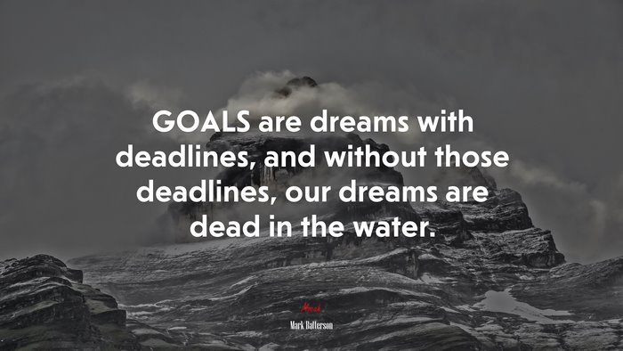 GOALS are dreams with deadlines, and without those deadlines, our dreams are dead in the water. | Mark Batterson quote