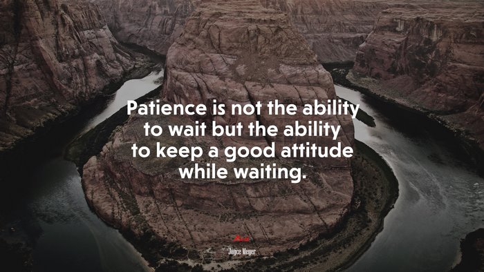 Patience is not the ability to wait but the ability to keep a good attitude while waiting. | Joyce Meyer quote