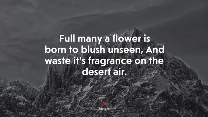 Jane Austen Quote on Mountain Background