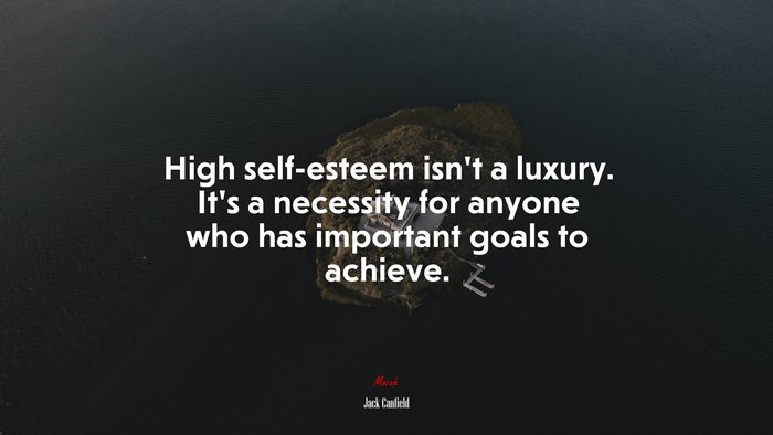 High self-esteem isn’t a luxury. It’s a necessity for anyone who has important goals to achieve. | Jack Canfield quote