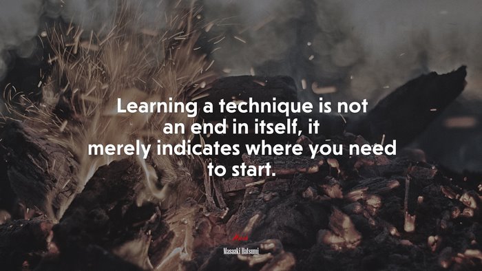 Learning a technique is not an end in itself, it merely indicates where you need to start. | Masaaki Hatsumi quote