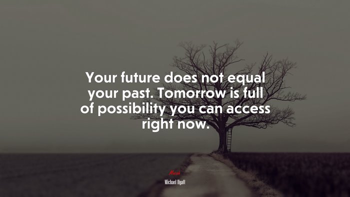 Your future does not equal your past. Tomorrow is full of possibility you can access right now. | Michael Hyatt quote