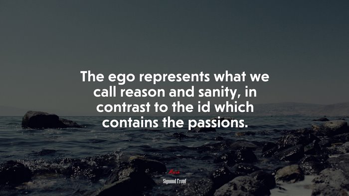 The ego represents what we call reason and sanity, in contrast to the id which contains the passions. | Sigmund Freud quote