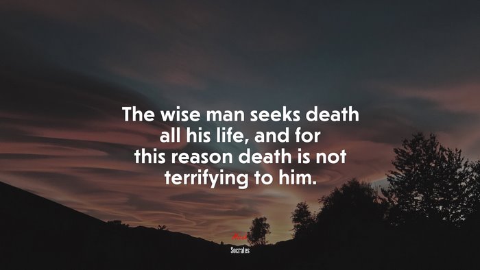 The wise man seeks death all his life, and for this reason death is not terrifying to him. | Socrates quote
