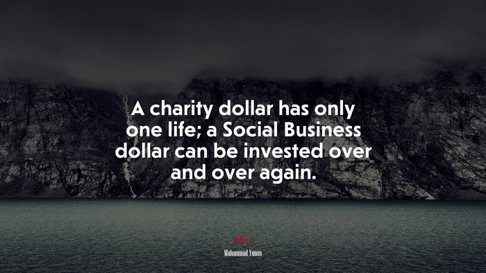 A charity dollar has only one life; a Social Business dollar can be invested over and over again. | Muhammad Yunus quote