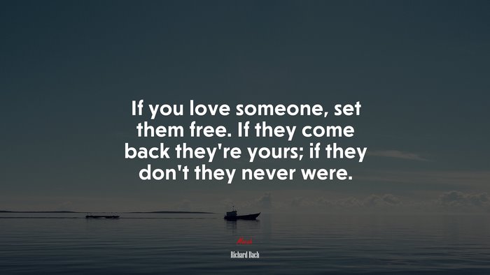 If you love someone, set them free. If they come back theyre yours; if they dont they never were. | Richard Bach quote