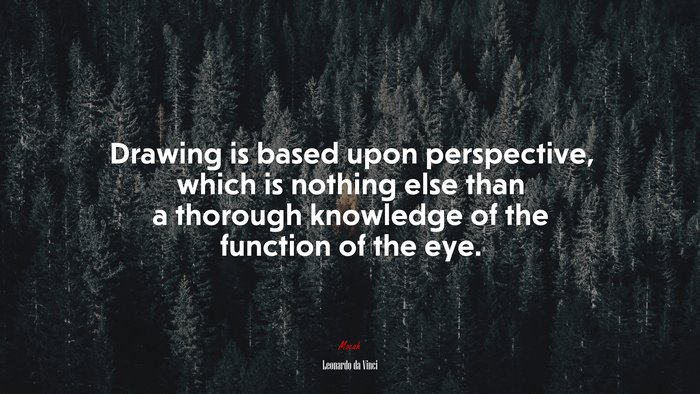 Drawing is based upon perspective, which is nothing else than a thorough knowledge of the function of the eye. | Leonardo da Vinci quote