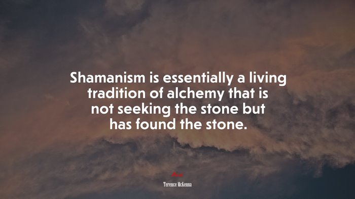 Shamanism is essentially a living tradition of alchemy that is not seeking the stone but has found the stone. | Terence McKenna quote