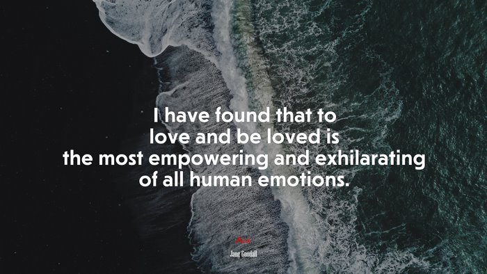 I have found that to love and be loved is the most empowering and exhilarating of all human emotions. | Jane Goodall quote