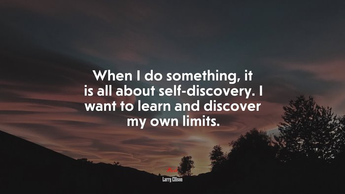When I do something, it is all about self-discovery. I want to learn and discover my own limits. | Larry Ellison quote