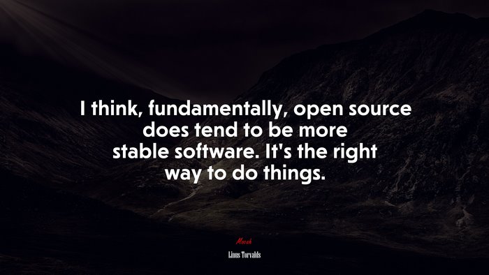 I think, fundamentally, open source does tend to be more stable software. It’s the right way to do things. | Linus Torvalds quote