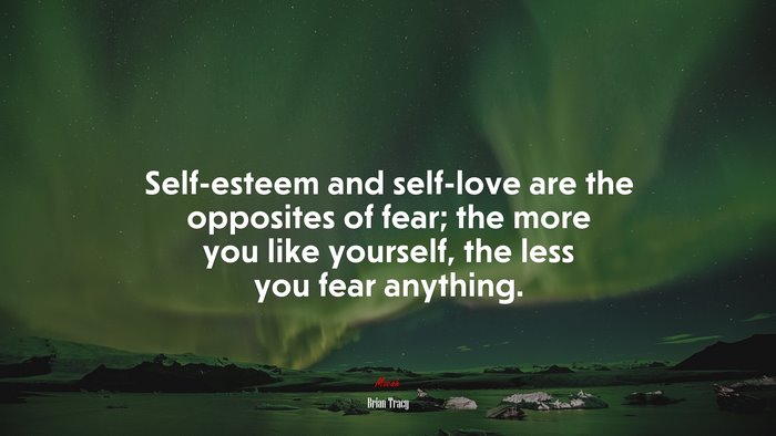 Self-esteem and self-love are the opposites of fear; the more you like yourself, the less you fear anything. | Brian Tracy quote