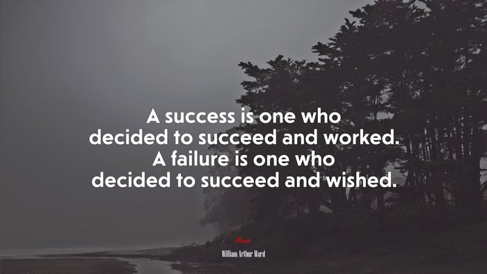 #673849 A success is one who decided to succeed and worked. A failure ...