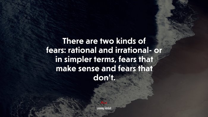 There are two kinds of fears: rational and irrational- or in simpler terms, fears that make sense and fears that don’t. | Lemony Snicket quote