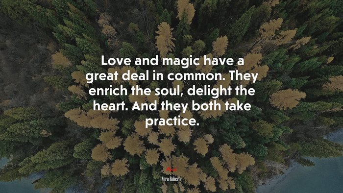 Love and magic have a great deal in common. They enrich the soul, delight the heart. And they both take practice. | Nora Roberts quote