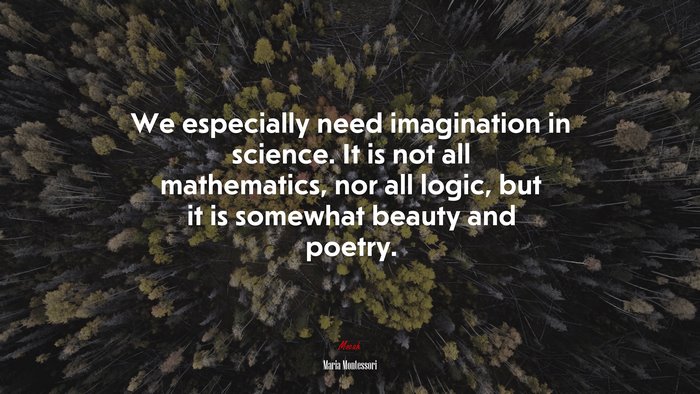 We Especially Need Imagination In Science It Is Not All Mathematics