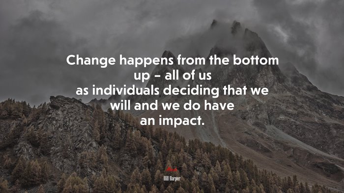 Change happens from the bottom up – all of us as individuals deciding that we will and we do have an impact. | Hill Harper quote