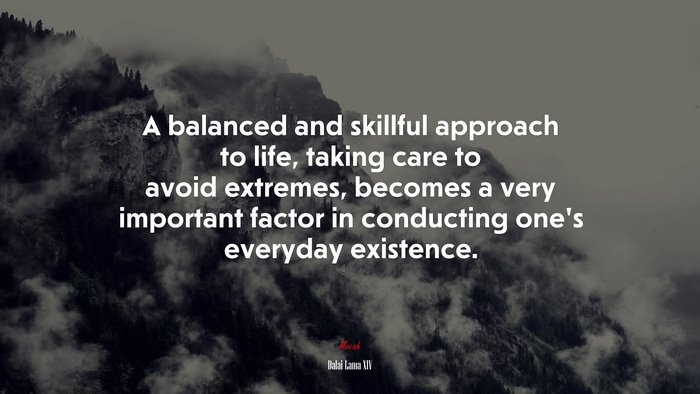 A balanced and skillful approach to life, taking care to avoid extremes, becomes a very important factor in conducting one’s everyday existence. | Dalai Lama XIV quote