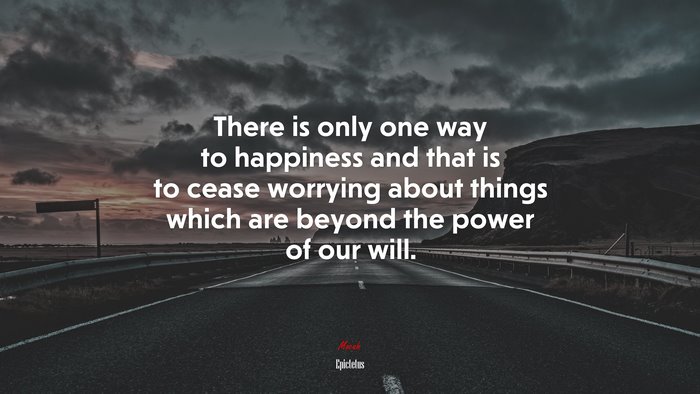 There is only one way to happiness and that is to cease worrying about things which are beyond the power of our will. | Epictetus quote