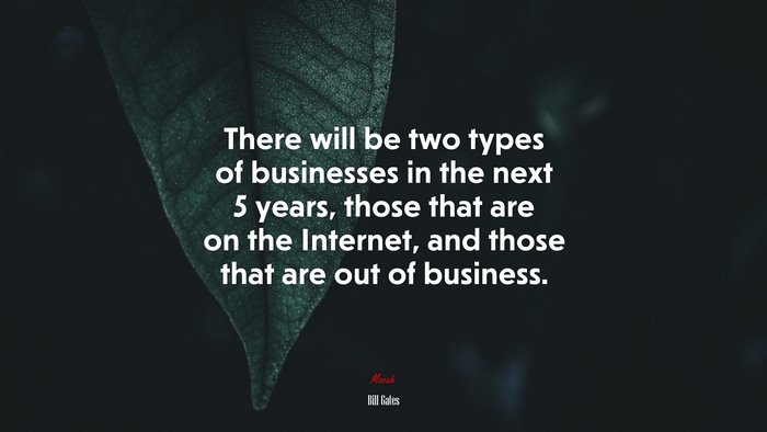 There will be two types of businesses in the next 5 years, those that are on the Internet, and those that are out of business. | Bill Gates quote