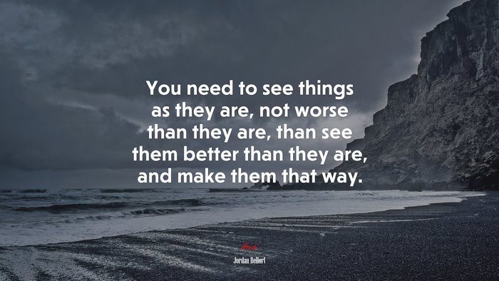 You need to see things as they are, not worse than they are, than see them better than they are, and make them that way. | Jordan Belfort quote