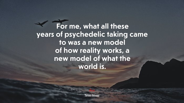 For me, what all these years of psychedelic taking came to was a new model of how reality works, a new model of what the world is. | Terence McKenna quote