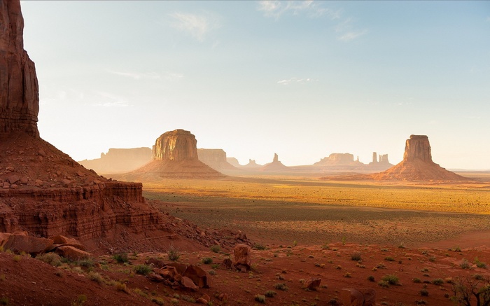 Monument Valley landscape at sunset