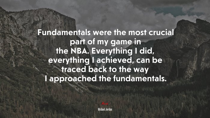 Fundamentals were the most crucial part of my game in the NBA. Everything I did, everything I achieved, can be traced back to the way I approached the fundamentals. | Michael Jordan quote