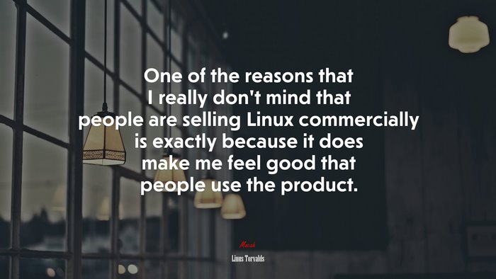 One of the reasons that I really don’t mind that people are selling Linux commercially is exactly because it does make me feel good that people use the product. | Linus Torvalds quote