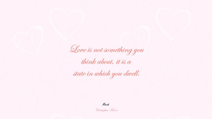 quote on love, Christopher Moore quote