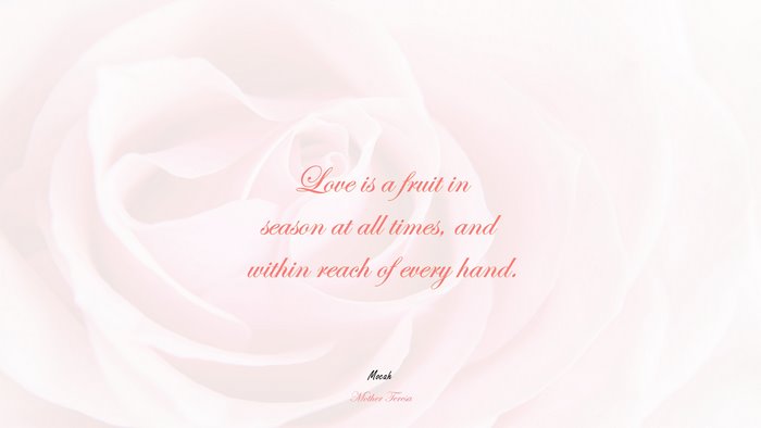 best love with quote, Mother Teresa quote