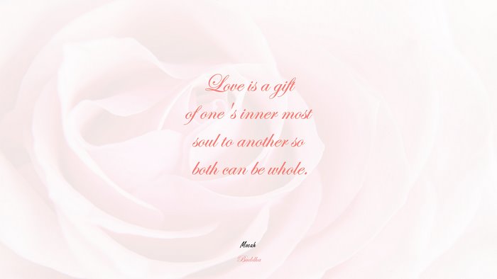 desktop with quote about love, Buddha quote
